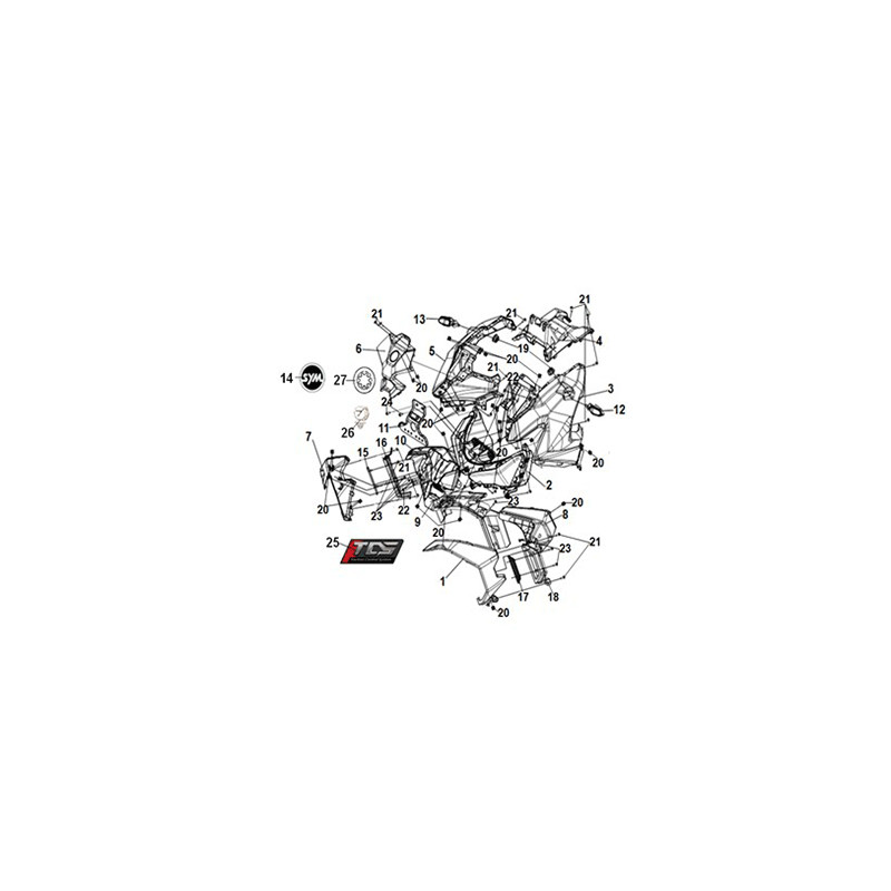 SPOLIER AVANT DROIT NOIR(BK-001C)