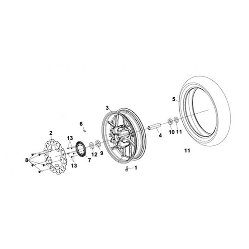 FR. CASTING WHEEL COMP.