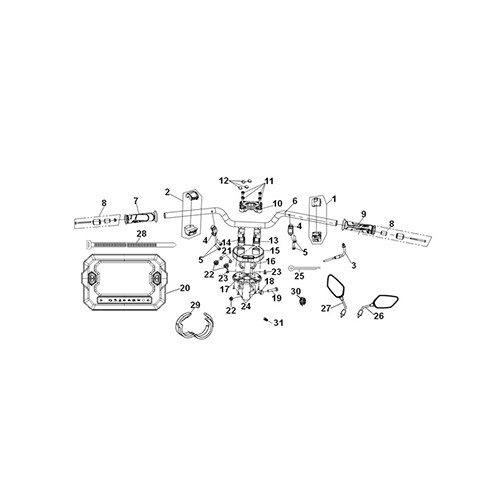 L. BACK MIRROR ASSY.