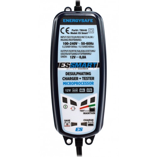 CHARGEUR  TESTEUR  MAINTENEUR  RÉCUPÉRATION DE BATTERIE 12V 0.8A
