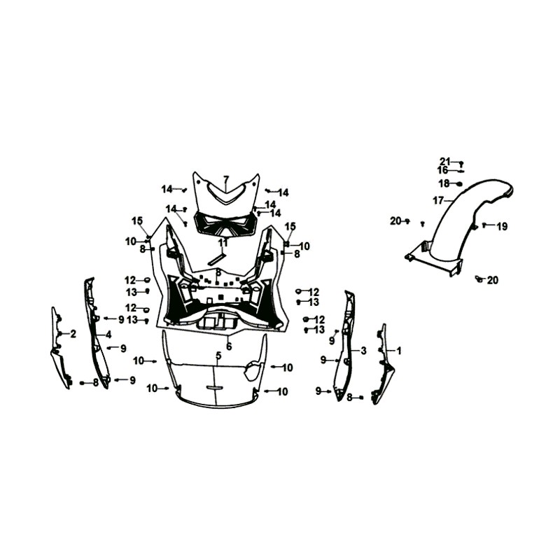 CARENAGE LATERAL AVANT DROIT