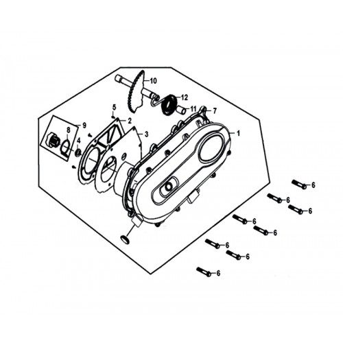 L. CRANK CASE COVER(NH-105)