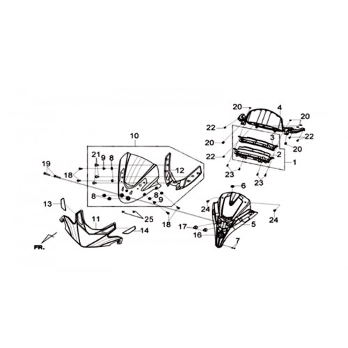 GARNITURE INTERIEUR DE PARE BRISE