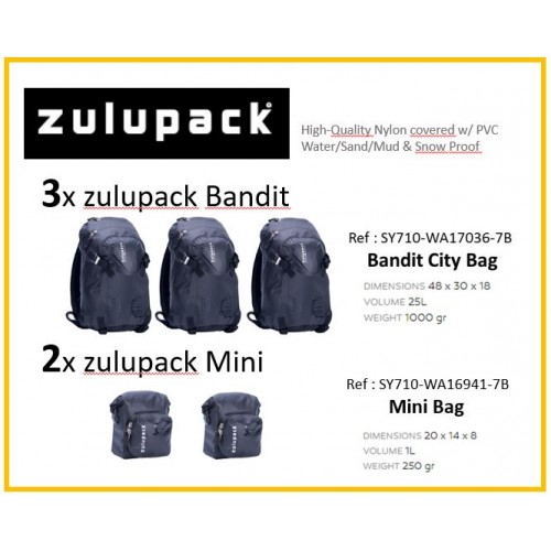 KIT ZULUPACK 3x BANDIT + 2x MINI
