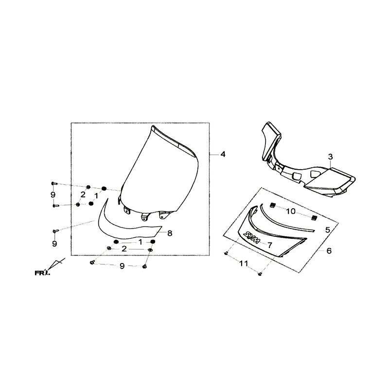 ORNEMENT PARE BRISE NOIR MAT GY-7450U