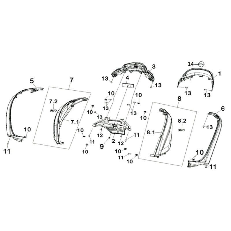 GARNITURE FLANC GAUCHE R-488S