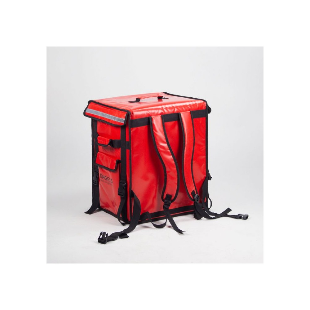 Sac à dos de livraison 80L isotherme rouge type Uber eats