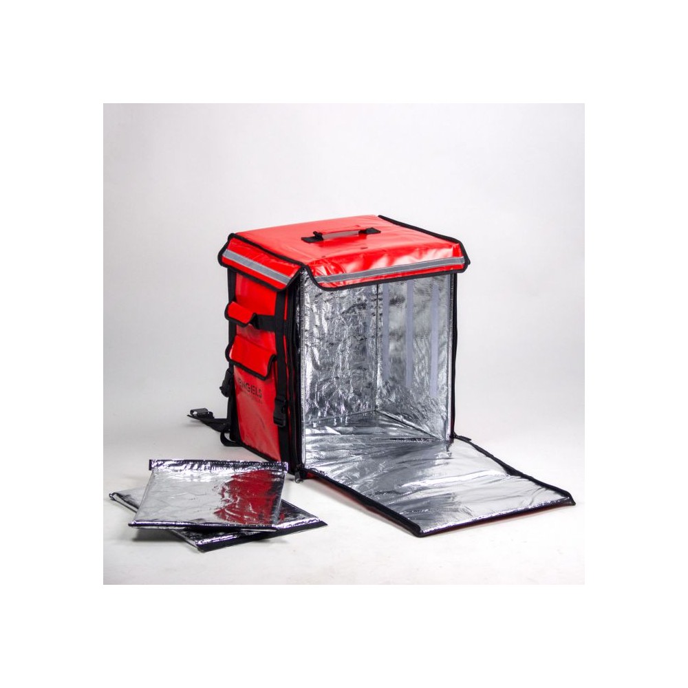 Sac à dos de livraison 80L isotherme rouge type Uber eats