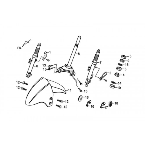 GARDE BOUE AVANT BU3005S