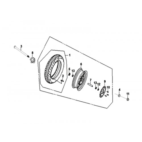 FR. CAST WHEEL(BK-001C)