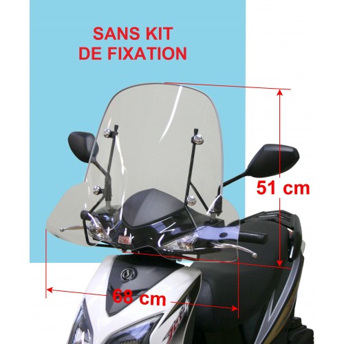 PARE-BRISE JET 4 ET SYMPH.SR (H:51CM) SANS KIT DE FIXATION