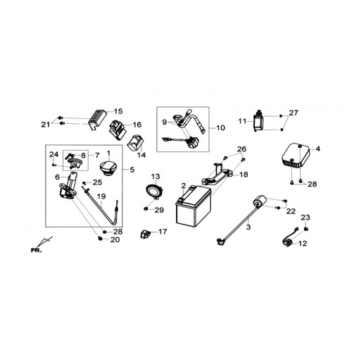 BATTERY ASSY.YT12A-BS