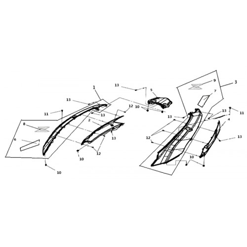 R. BODY COVER EMBLEM(Z)MRCR2-@+BK
