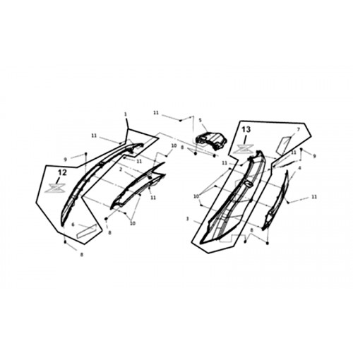 R. BODY COVER ASSY   BK-001U