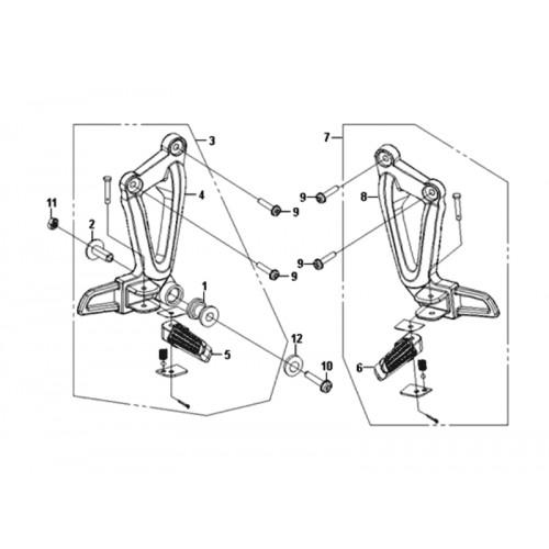 LH PILLION STEP HOLDER