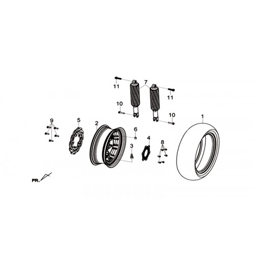 AMORTISSEUR AR NOIR BK-001C