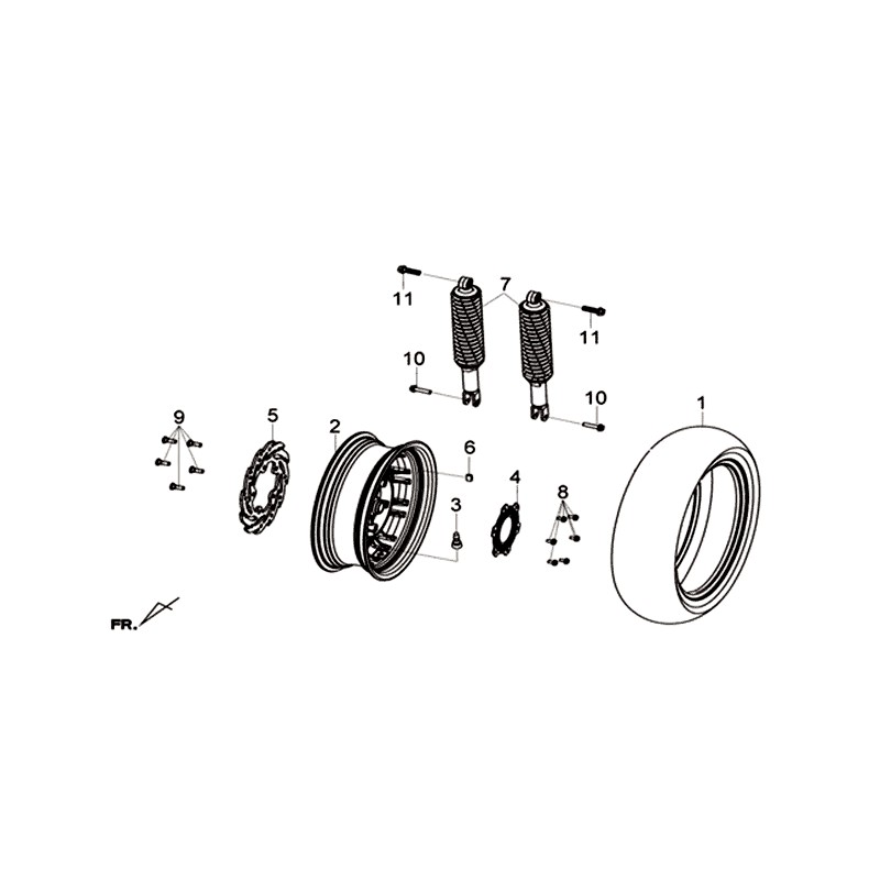 AMORTISSEUR AR NOIR BK-001C