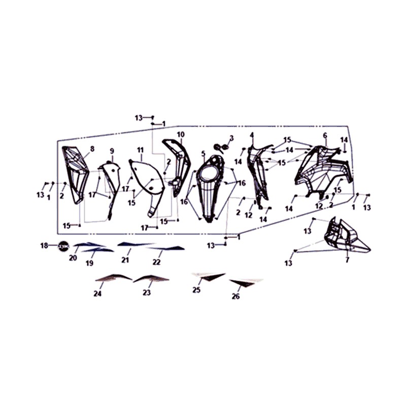 RH. FUEL TANK COVER(GY-419S)
