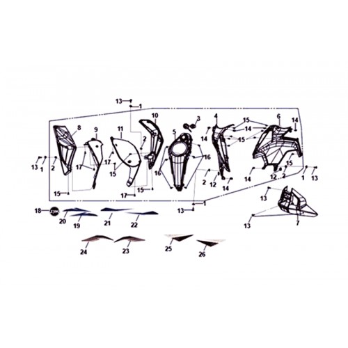 RH. FUEL TANK COVER(BK-007U)