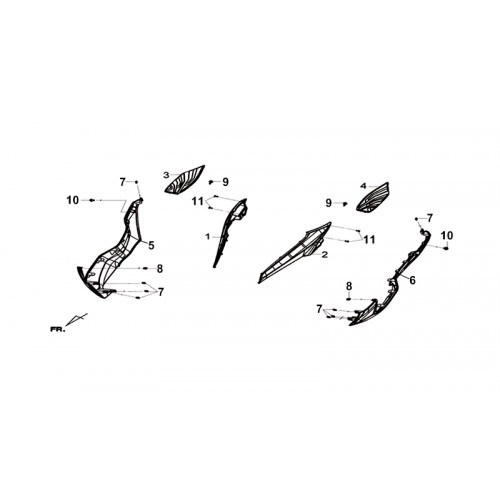 GARNITURE DROITE MARCHE PIED