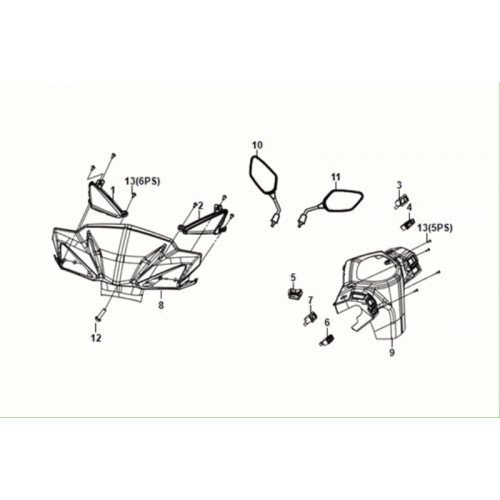 FR. HANDLE COVER ASSY(GY-430C)