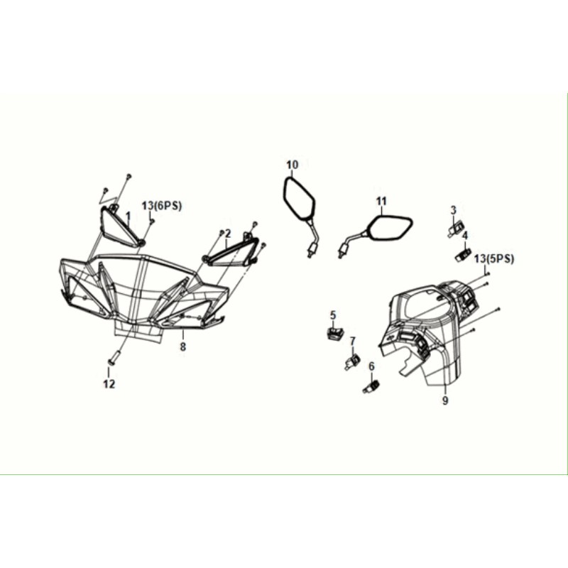 FR. HANDLE COVER ASSY(GY-430C)
