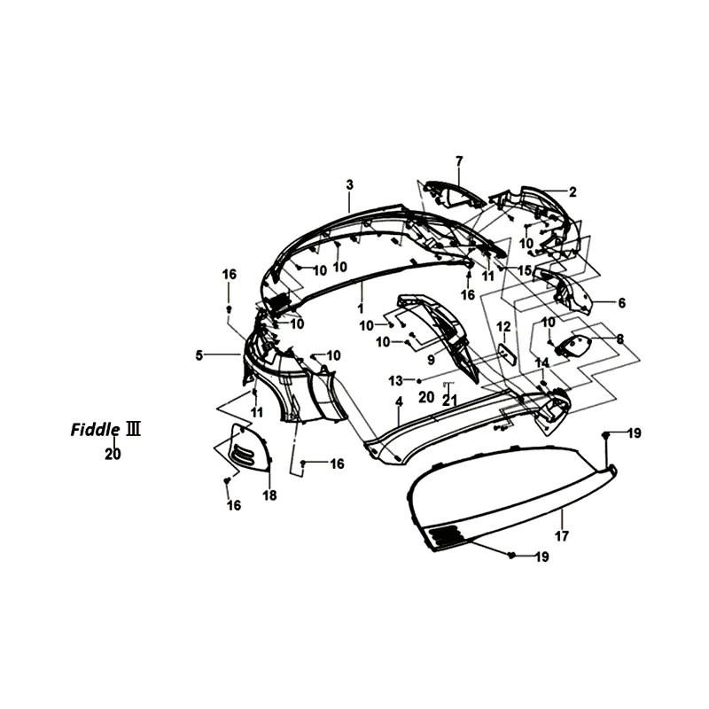 CENTER COVER(BU-280S)