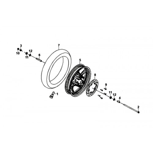 FR CASTING WHEEL COMP(BK-001C)