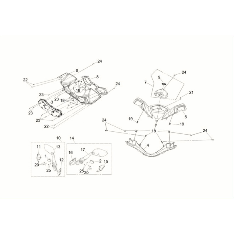 L. BACK MIRROR ASSY(NO WINKER)