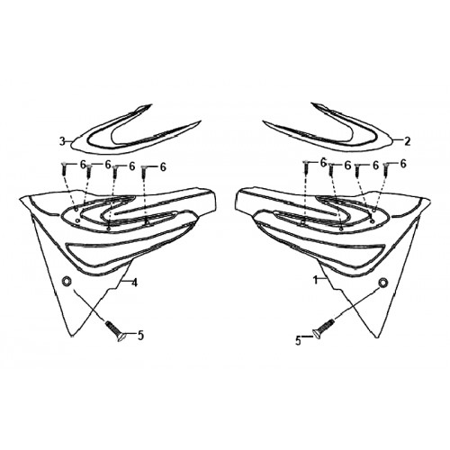 CARENAGE LATERAL G SANS ADHESIF