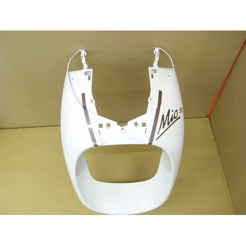 TABLIER BLANC/DECO MIO50+BANDES MARRON