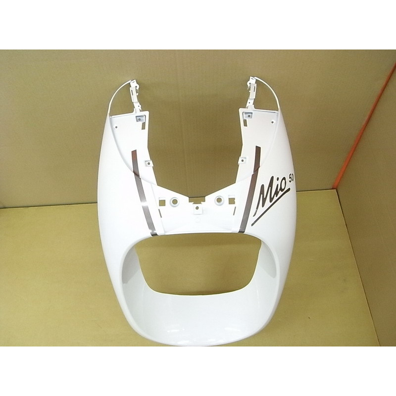 TABLIER BLANC/DECO MIO50+BANDES MARRON
